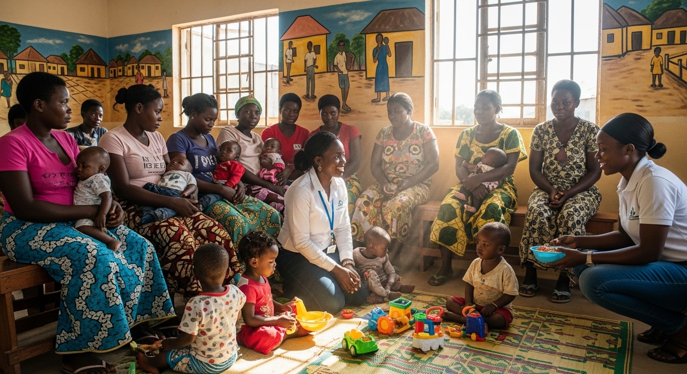 Women and children receiving support